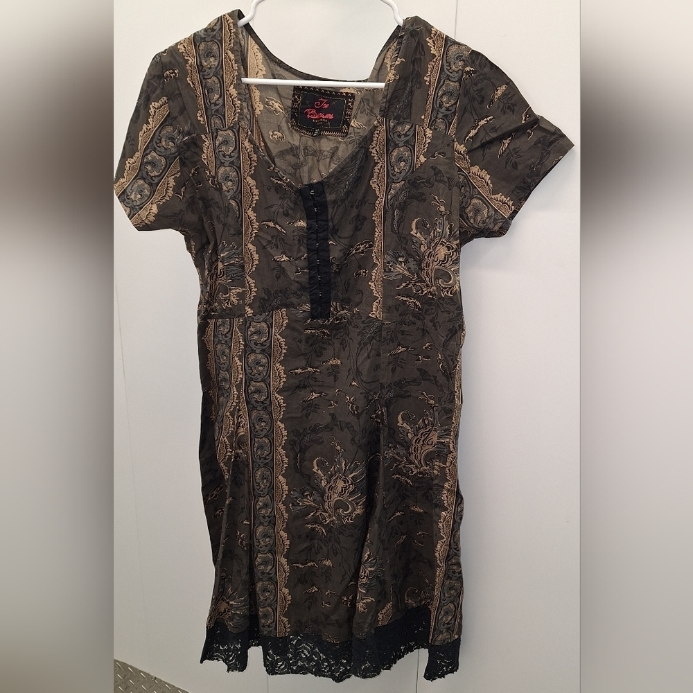 Joe Browns Black and Brown Flower Dress Size 14